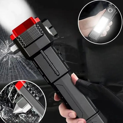 Zoomable LED Flashlight with Adjustable Brightness, Compact Handheld Torch with Wide Flood to Focused Spot Beam for Camping and Outdoor Use