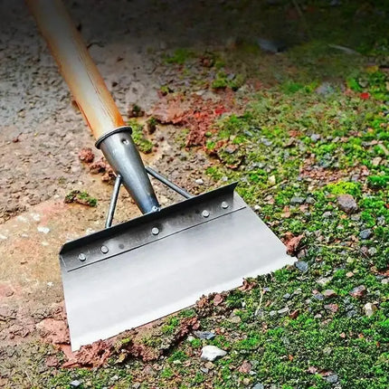 Garden Shovel and Weeding Hoe with Sharp Black Carbon Steel Blade, 3 in 1 Digging and Moss Scraper Tool, 21 cm to 30 cm Blade Widths