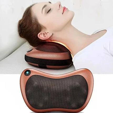 Heated Massage Pillow with Relaxing Vibration | Soft Fabric for Stress Relief