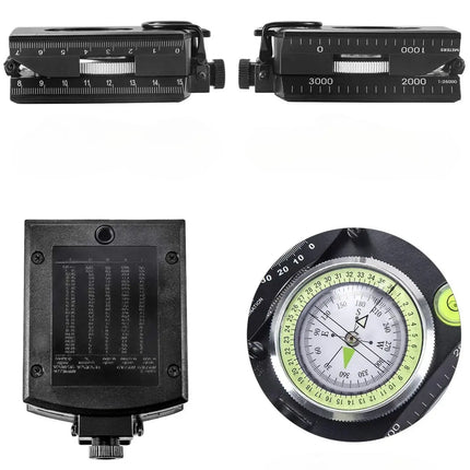 Navigation Compass with Clinometer and Luminous Dial, Waterproof Zinc Alloy Military Style Compass for Hiking, Camping and Backcountry Skiing