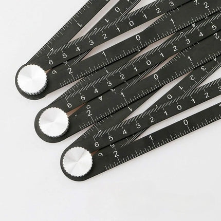 Angle Measuring Ruler and Shape Template Tool with Inch and Centimetre Markings, Metal Locking Knobs for Tile, Wood, Brick and Flooring