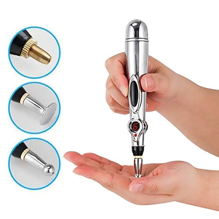 Electric Massage Pen with Adjustable Intensity, Portable Handheld Pulse Massage Tool for Home and Travel Use