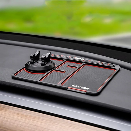 Anti-Slip Mat Phone Holder with Adjustable Viewing Angle and Non-Slip Base, Red or White, for Hands-Free Phone Use