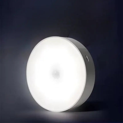 Motion Sensor Closet Light with Auto Off, USB Rechargeable Stick On Light for Cabinets and Stairways, Beige or White
