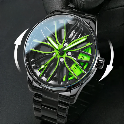 Quartz Wrist Watch, Casual Quartz Movement Watch in Green, Red or Yellow, Colorful Timepiece for Everyday Wear