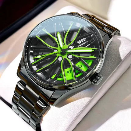 Quartz Wrist Watch, Casual Quartz Movement Watch in Green, Red or Yellow, Colorful Timepiece for Everyday Wear