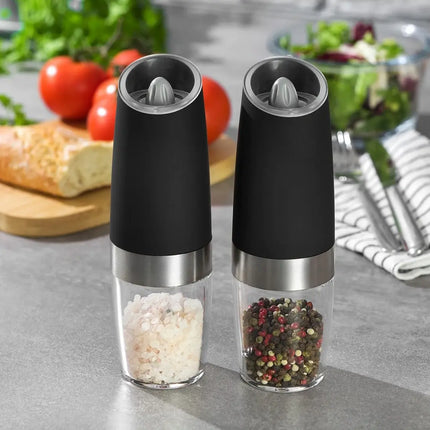 Automatic Salt & Pepper Grinder Set with Adjustable Coarseness | Essential Kitchen Tool for Fresh Flavors