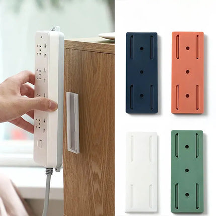 Self-Adhesive Socket Holders Set with Durable Design | Organize Cables for Neat Spaces