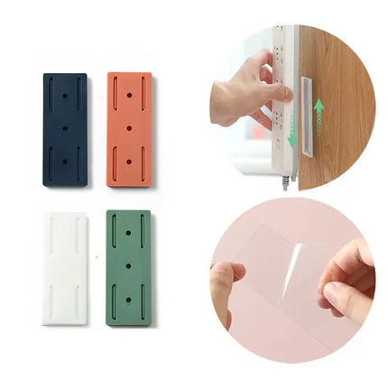 Self-Adhesive Socket Holders Set with Durable Design | Organize Cables for Neat Spaces