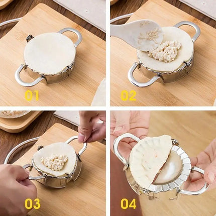 Dumpling Press and Dough Cutter Kit for Evenly Sealed Homemade Dumplings, Beginner Friendly Kitchen Set