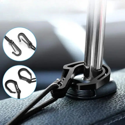 Car Seat Back Storage Net and Rear Pet Barrier with Adjustable Straps and Hooks for Cars, SUVs and Trucks