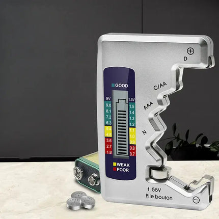 Battery Tester Tool with Digital Display & Quick Read Function | Essential for All Battery Types