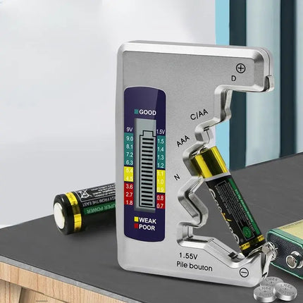 Battery Tester Tool with Digital Display & Quick Read Function | Essential for All Battery Types