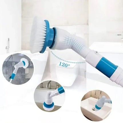 Cordless Electric Spin Scrubber with 3 Brush Heads, Rechargeable Cleaning Brush for Bathroom, Kitchen and Floors