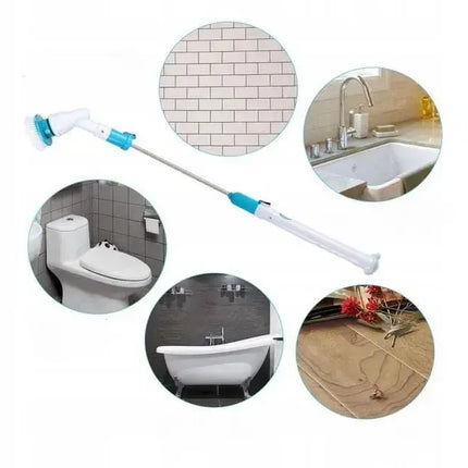Cordless Electric Spin Scrubber with 3 Brush Heads, Rechargeable Cleaning Brush for Bathroom, Kitchen and Floors