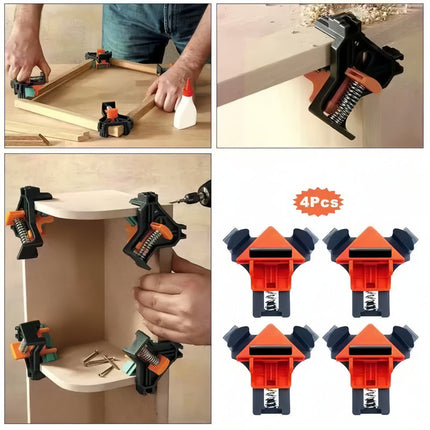 Adjustable Corner Clamps with Strong Grip for Picture Frames, Boxes and Furniture, Holding Tool for Gluing and Nailing