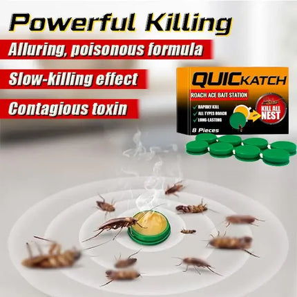 Cockroach Bait Gel, Indoor Roach Killer Bait for Kitchens and Apartments, Odorless Slow Acting Nest Control