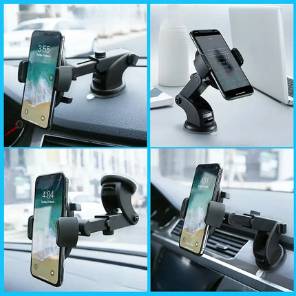 Telescopic Car Phone Holder with Adjustable Viewing Angles | Secure Mount for Safe Driving