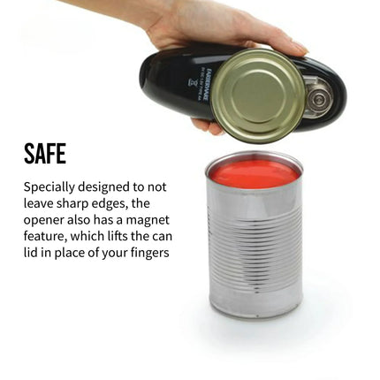 Electric Can Opener with Ergonomic Handle, Automatic Smooth Edge Opener for Large and Small Cans, Steady Operation