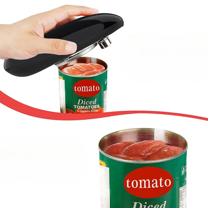 Electric Can Opener with Ergonomic Handle, Automatic Smooth Edge Opener for Large and Small Cans, Steady Operation