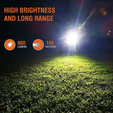 Rechargeable Keychain Flashlight with USB C Charging, IP65 Water Resistant Mini Pocket Torch with Multiple Light Modes and Glow in the Dark Body
