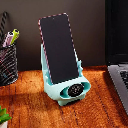 Wireless Charging Phone Stand with Built In Aromatherapy Diffuser, Fast Charge Desk Holder for Home Office