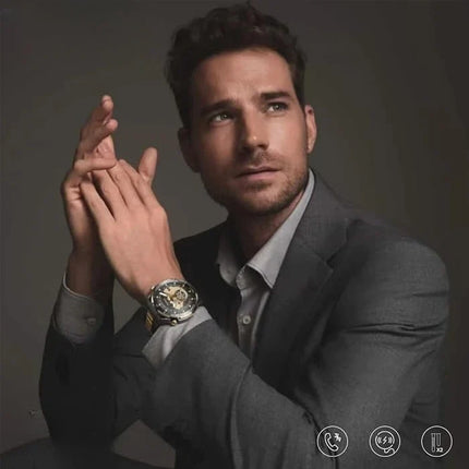 Smart Watch with Bluetooth Calling and Message Replies, Rotating Bezel Control, HD Color Screen and Heart Rate Tracking for Everyday Wear