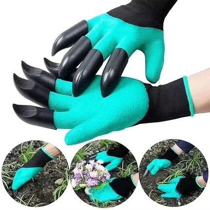 Garden Claw Gloves with Built In Digging Claw Tips, Waterproof Breathable Gloves for Planting