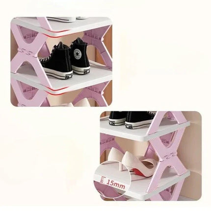 5 Tier Shoe Rack Organizer, Vertical Space Saving Shoe Storage Stand for Entryway, Closet and Tight Corners