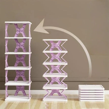 5 Tier Shoe Rack Organizer, Vertical Space Saving Shoe Storage Stand for Entryway, Closet and Tight Corners