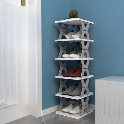 5 Tier Shoe Rack Organizer, Vertical Space Saving Shoe Storage Stand for Entryway, Closet and Tight Corners