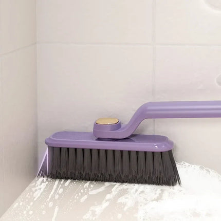Cleaning Brush with 180 Degree Rotating Head, Long Handle, Wide Bristle Head, 3 Colors, Scrubber for Bathroom and Kitchen