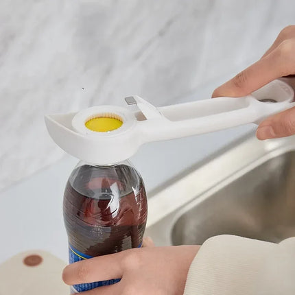 4 in 1 Kitchen Opener Tool, Jar, Can and Bottle Opener with Ergonomic Grip, 4 Colors, Easy Open for Stubborn Lids