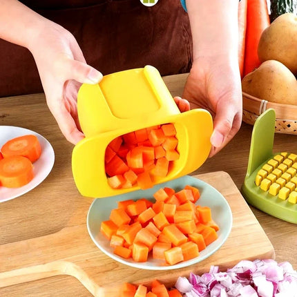 Vegetable Dicer and Chopper with Stainless Steel Blades | Efficient Food Prep for Quick Meal Preparation