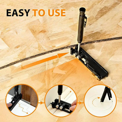Scribe Tool with Adjustable Depth and 3 Modes, Compass and Edge Tracing Marking Gauge for Tile, Wood and Laminate Fitting