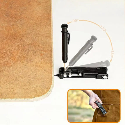 Scribe Tool with Adjustable Depth and 3 Modes, Compass and Edge Tracing Marking Gauge for Tile, Wood and Laminate Fitting