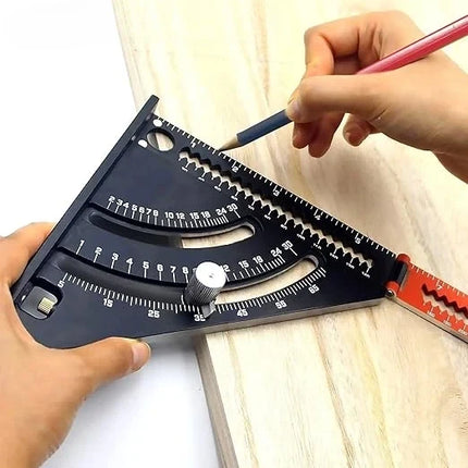 Angle Finder Ruler with Dual Scale and Locking Adjustment, Lightweight Angle Measuring Tool for Wood, Metal and Tile
