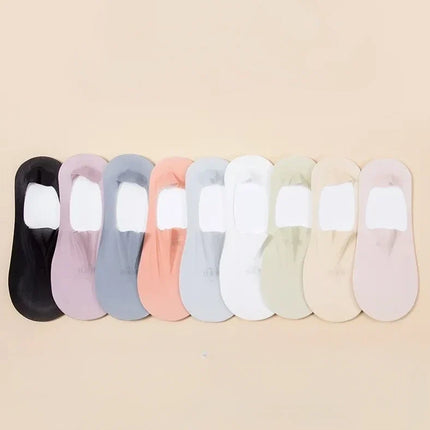 No Show Socks, 9 Colors, Breathable Low Cut Invisible Socks with Silicone Heel Grip for Sneakers, Loafers and Flats