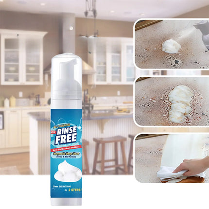 Kitchen Foam Cleaner Spray, Rinse Free Grease Degreaser for Range Hoods, Ovens, Stainless Steel Sinks, Countertops and Tile
