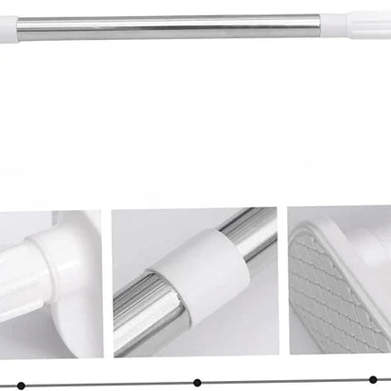 Adjustable Tension Curtain Rod, Extends 110cm to 410cm, No Drill Indoor Clothes Drying Rail