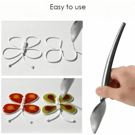 Plating Spoon for Home Cooks, Saucing and Drizzle Spoon for Desserts and Sauces, Food Plating Tool for Chefs