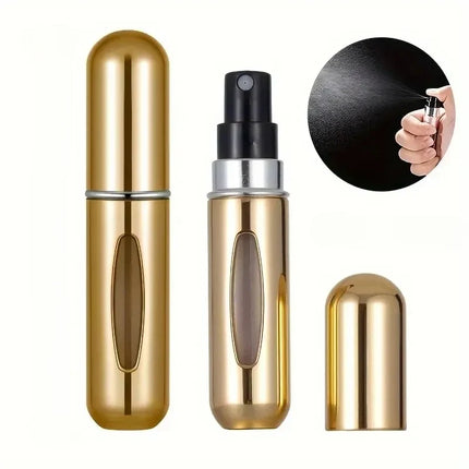 Travel Perfume Atomizer 8ml, Refillable Bottom Fill Spray Bottle for Purse, Pocket and Carry On