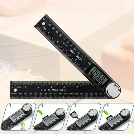 Digital Angle Finder Ruler, 0.1 Degree Accuracy Angle Measuring Tool for Flooring, Tiling and DIY Woodworking
