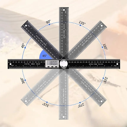 Digital Angle Finder Ruler, 0.1 Degree Accuracy Angle Measuring Tool for Flooring, Tiling and DIY Woodworking