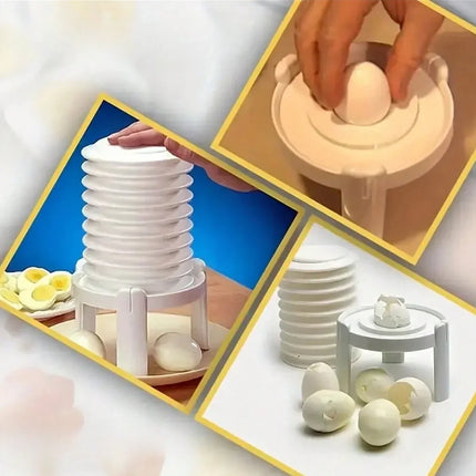 Egg Peeler Tool for Hard Boiled Eggs, One Press Shell Remover for Kitchen Meal Prep and Deviled Eggs