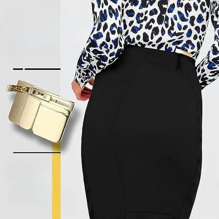 Adjustable Clip-On Waist Buckle for Loose Trousers, No Sew No Belt Waistband Tightener in Black, Gold and Silver