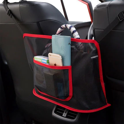 Car Seat Gap Storage Net Organizer with Adjustable Straps, Optional Pocket and 2 Colour Options for Cars