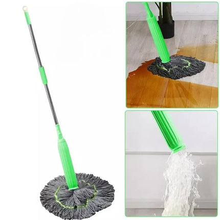 Self-Wringing Microfiber Mop with Adjustable Handle | Effortless Cleaning for Hard Floors