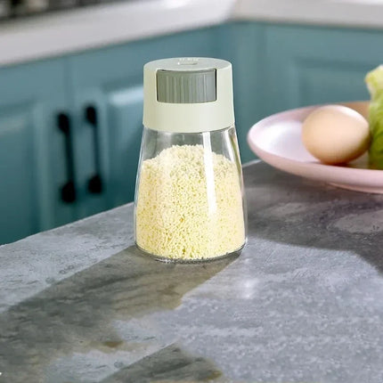 Seasoning Dispenser Jars, Airtight Spice Shakers with Measuring Twist Cap for Salt and Sugar, Set of 4