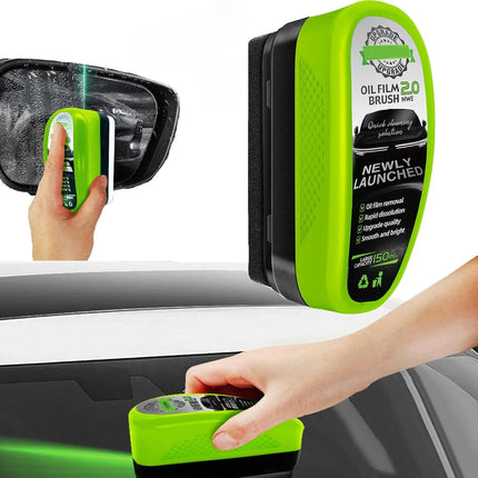 Car Window Oil Film Remover with Hydrophobic Coating, Streak Free Glass Cleaner for Windshields and Mirrors